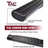 imageTAC Arrow Side Steps Running Boards Compatible with 20072021 Toyota Tundra CrewMax Truck Pickup 5 Aluminum Texture Black Step Rails Nerf Bars Lightweight OffRoad Accessories 2Pcs5 inch Fine Texture