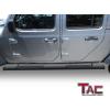 imageTAC Arrow Side Steps Running Boards Compatible with 20202024 Jeep Gladiator JT Truck 5 Aluminum Texture Black Step Rails Nerf Bars OffRoad Accessories5 inch