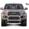 imageTAC Bull Bar Grille Guard Compatible with 20162023 Toyota Tacoma Remove Skid Plate  If Equipped Pickup Truck 3quot Black Front Brush Bumper Guard Grille Guard Push Guard Off Road Exterior AccessoriesStainless Steel Polish