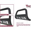 imageTAC Bull Bar Grille Guard Compatible with 20162023 Toyota Tacoma Remove Skid Plate  If Equipped Pickup Truck 3quot Black Front Brush Bumper Guard Grille Guard Push Guard Off Road Exterior AccessoriesHeavy Texture Black