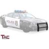 imageTAC Bumper Guard Compatible with 20062010 Dodge Charger Police Push Bumper Black Brush Nudge Push Bull Bar Front Bumper