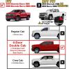 imageTAC Frigate Running Boards Fit 20192024 SilveradoSierra 1500  20202024 SilveradoSierra 25003500 HD Double Cab Truck Pickup Fine Texture Black Formed 80 Length 67 Width Nerf Bars 2Pcs