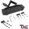 imageTAC Hitch Step Compatible with 2quot Rear Hitch Receiver 65quot Width with 6quot Drop SUV Pickup Truck Van Bumper Protector Universal Black Hitch Pin and Clip Included