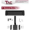 imageTAC Hitch Step Compatible with 2quot Rear Hitch Receiver 73quot Width with 6quot Drop SUV Pickup Truck Van Bumper Protector Universal Aluminum Black Hitch Pin and Clip Included