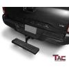 imageTAC Hitch Step Compatible with 2quot Rear Hitch Receiver 73quot Width with 6quot Drop SUV Pickup Truck Van Bumper Protector Universal Aluminum Black Hitch Pin and Clip Included