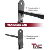 imageTAC Ladder Rack Cross Bar Fit 20032022 Chevy Express20032022 GMC Savana19992014 Econoline Utility Van Accessories for Kayak Canoe Lumber Pipes Cargo Carrier 600 LBS Capacity with Stopper 2 Bars