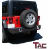 imageTAC Rear Bumper Fit 20072018 Wrangler JK Exclude 20182019 Wrangler JL Models Off Road Textured Black Coated Finish with D Ring Shackle Tow Bar