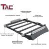 imageTAC Roof Rack Compatible with 20242025 Tacoma Double Cab Truck Cross Bar Cargo Canoe Bike Kayak Snowboard Luggage Upper Storage Carrier Truck Outdoors Gear