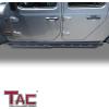 imageTAC Running Boards Compatible with 20202025 Jeep Gladiator JT Rocker Steps Side Steps Nerf Bars Rocker Slider Pickup Truck Exterior Accessories Fine Texture Black 2pcsRocker Steps