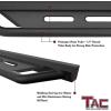 imageTAC Running Boards Compatible with 20202025 Jeep Gladiator JT Rocker Steps Side Steps Nerf Bars Rocker Slider Pickup Truck Exterior Accessories Fine Texture Black 2pcsRocker Steps
