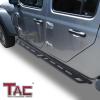imageTAC Running Boards Compatible with 20202025 Jeep Gladiator JT Rocker Steps Side Steps Nerf Bars Rocker Slider Pickup Truck Exterior Accessories Fine Texture Black 2pcsRocker Steps