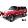 imageTAC Side Steps Compatible with 19842000 Jeep Cherokee 4 Door 3 inches Black Side Steps Nerf Bars Step Rails Running Boards Off Road Exterior Accessories 2 Pieces Running Boards