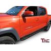imageTAC Side Steps Compatible with 20052023 Toyota Tacoma Double Cab Pickup Truck 3quot Stainless Steel Side Bars Nerf Bars Running Boards Rock Panel Off Road Exterior Accessories 2 PiecesHeavy Texture Black