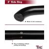 imageTAC Side Steps Fit 20012004 Toyota Tacoma Double Cab 3 inches Black Side Bars Nerf Bars Step Rails Running Boards Off Road Automotive Exterior Accessories 2 Pieces Running Boards