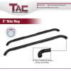 imageTAC Side Steps Fit Chevy SilveradoGMC Sierra 19992018 1500 ampamp 19992019 25003500 ExtendedDouble Cab Excluding CK Classic Body Mount Truck Pickup 3quot Black Side Bars Nerf Bars 2 Pieces