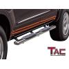 imageTAC Side Steps Running Boards Compatible With 20192023 Ford Ranger SuperCrew Cab Truck Pickup 5quot Oval Straight Stainless Steel Side Bars Step Rails Nerf Bars 2 pcsStraight End Polish