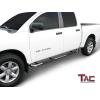 imageTAC Side Steps Running Boards Compatible with 20042024 Nissan Titan Crew Cab  20162024 Nissan Titan XD Crew Cab Truck Pickup 3 Texture Black Side Bars Nerf Bars Off Road Accessories3 inch Polish