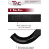imageTAC Side Steps Running Boards Compatible with 20042024 Nissan Titan Crew Cab  20162024 Nissan Titan XD Crew Cab Truck Pickup 3 Texture Black Side Bars Nerf Bars Off Road Accessories3 inch Gloss Black