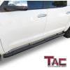 imageTAC Side Steps Running Boards Compatible with 20072021 Tundra CrewMax Truck Pickup 425quot Texture Black Side Bars Nerf Bars Off Road Accessories 2pcs