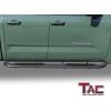 imageTAC Side Steps Running Boards Compatible with 20222025 Toyota Tundra Double Cab Truck Pickup 3 Black Side Bars Nerf Bars Off Road Exterior Accessories 2PcsHeavy Texture Black