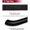 imageTAC Side Steps Running Boards Compatible with 20242025 Toyota Tacoma Double Cab Incl Hybrid Model 3quot Stainless Steel Side Bars Step Rails Nerf Bars Off Road AccessoriesGloss Black