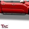 imageTAC Side Steps Running Boards Compatible with 20242025 Toyota Tacoma Double Cab Incl Hybrid Model 3quot Stainless Steel Side Bars Step Rails Nerf Bars Off Road AccessoriesHeavy Texture Black