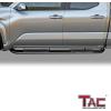 imageTAC Side Steps Running Boards Compatible with 20242025 Toyota Tacoma Double Cab Incl Hybrid Model 3quot Stainless Steel Side Bars Step Rails Nerf Bars Off Road AccessoriesGloss Black