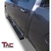 imageTAC Side Steps Running Boards Fit 20092018 Dodge RAM 1500 Quad Cab  20192024 RAM 1500 Classic Quad Cab Truck Pickup 4 Oval Texture Black Side Bars Step Rails Nerf Bars Off Road Accessories 2Pcs5 inch Black