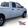 imageTAC Side Steps Running Boards Fit 20092018 Dodge RAM 1500 Quad Cab  20192024 RAM 1500 Classic Quad Cab Truck Pickup 4 Oval Texture Black Side Bars Step Rails Nerf Bars Off Road Accessories 2Pcs4 inch Black
