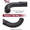 imageTAC Side Steps Running Boards Fit 20092018 RAM 1500 Quad Cab  20192024 RAM 1500 Classic Quad Cab Truck Pickup 3 Texture Black Side Bars Nerf Bars Step Rails Off Road Accessories 2PcsHeavy Texture