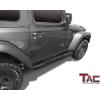 imageTAC Side Steps Running Boards Fit 20182024 Jeep Wrangler JL 2 Door SUV 425quot Oval Bend Texture Black Side Bars Texture Powder Coating Brackets 2Pcs425 inch Heavy Texture