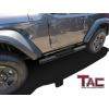 imageTAC Side Steps Running Boards Fit 20182024 Jeep Wrangler JL 2 Door SUV 425quot Oval Bend Texture Black Side Bars Texture Powder Coating Brackets 2Pcs4 inch Fine Texture