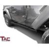 imageTAC Side Steps Running Boards Fit 20182024 Jeep Wrangler JL 2 Door SUV 425quot Oval Bend Texture Black Side Bars Texture Powder Coating Brackets 2Pcs425 inch Heavy Texture