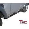 imageTAC Side Steps Running Boards Fit 20182024 Jeep Wrangler JL 4 Door SUV 4 inches Oval Texture Black Side Bars Step Rails Nerf Bars Rocker Panel Off Road Accessories 2pcs3 inch Black