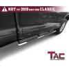 imageTAC Side Steps Running Boards Fit 20192025 RAM 1500 Quad CabExclude 20192024 RAM 1500 ClassicTruck Pickup 425quot Oval Bend Texture Black Side Bars4 inch Stainless Steel