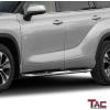 imageTAC Side Steps Running Boards Fit 20202025 Toyota Highlander Incl Hybrid SUV 55 Aluminum Black Side Bars Step Rails Nerf Bars 2PiecesStainless Steel Running Boards