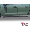 imageTAC Side Steps Running Boards Fit 20222025 Toyota Tundra Double Cab Truck Pickup 425quot Oval Bend Texture Black Side Bars Nerf Bars Texture Powder Coating Brackets5 inch Straight End
