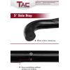 imageTAC Side Steps for 20072014 Toyota FJ Cruiser SUV Excludes models with the factory rock rails 3quot Black Side Bar Nerf Bars Running Boards