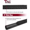 imageTAC Side Steps for 20092018 Dodge Ram 1500 Crew Cab  20102018 Dodge Ram 2500  3500  4500  5500 Crew Cab Truck Pickup 4quot Oval Black Side Bars Nerf Bars Running Boards