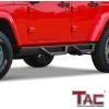 imageTAC Sidewinder Running Boards Fit 20072018 Jeep Wrangler JK 4 Door SUV 4 Drop Fine Texture Black Side Steps Nerf Bars Rock Slider Armor OffRoad Accessories 2pcsDrop Steps