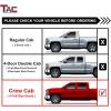 imageTAC Sniper Running Boards Fit 20072018 Chevy SilveradoGMC Sierra 1500  20072019 25003500 Crew Cab Truck Pickup 4quot Drop Fine Texture Black Side Steps Nerf Bars 2pcs6 inch Spear Runinng Boards
