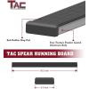 imageTAC Spear Running Boards Compatible with 20072021 Toyota Tundra CrewMax 6quot Side Step Rail Nerf Bar Truck Accessories Aluminum Texture Black Width Body and Soft top Lightweight 2PcsSpear Running Boards