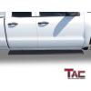 imageTAC Spear Running Boards fit 20072018 Chevy SilveradoGMC Sierra 150020072019 25003500 ExtendedDouble Cab Incl2019 Silverado 1500 LDSierra 1500 Limited 6quot Side Step Rail Nerf Bar Black6 inch Running Boards