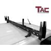 imageTAC Universal 2 Bars Roof Ladder Rack 600 LBS Capacity Utility Adjustable Cross Bar with Stopper for Van Without Rain Gutter Fit for Kayak Canoe Ladder Lumber Pipes Cargo Carrier Accessories