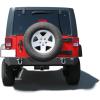 imageTAC Rear Bumper Fit 20072018 Wrangler JK Exclude 20182019 Wrangler JL Models Off Road Textured Black Coated Finish with D Ring Shackle Tow Bar