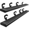 imageTAC Sniper Running Boards Fit 20072018 Chevy SilveradoGMC Sierra 1500  20072019 25003500 Crew Cab Truck Pickup 4quot Drop Fine Texture Black Side Steps Nerf Bars 2pcs6 inch Spear Runinng Boards