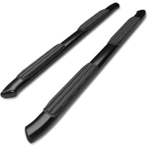 imageTAC 425quot Side Steps Running Boards Fit 20192025 Chevy SilveradoGMC Sierra 150020202025 SilveradoSierra 2500 3500 Crew Cab Truck Pickup Texture Black Nerf Bars 2pcsBend End Gloss Black