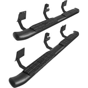 imageTAC 425quot Side Steps Running Boards Fit 20192025 RAM 1500 Crew Cab Exclude 20192024 RAM 1500 Classic Truck Pickup Off Road Accessories Oval Bend Texture Black Side Step Rails Nerf Bars 2Pcs