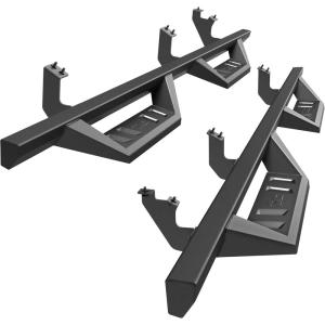 imageTAC 4quot Drop Sniper Side Steps Fit 20222025 Toyota Tundra Double Cab Truck Pickup Fine Texture Black Nerf Bars OffRoad Accessories2pcsSidewinder Drop Steps