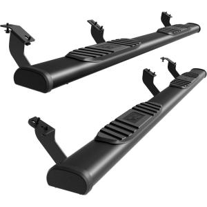 imageTAC Arrow Side Steps Running Boards Compatible with 20072021 Toyota Tundra CrewMax Truck Pickup 5 Aluminum Texture Black Step Rails Nerf Bars Lightweight OffRoad Accessories 2Pcs5 inch Fine Texture